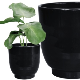 OSŁONKA CERAMICZNA CZARNA 27,5xH:27,5 cm