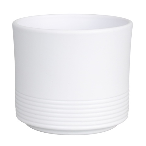 OSŁONKA CERAMICZNA KOMPLET 4SZT BIAŁA MAT CYLINDER RILLE 992