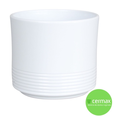 OSŁONKA CERAMICZNA KOMPLET 5SZT 12,8x15 BIAŁA CYLINDER RILLE