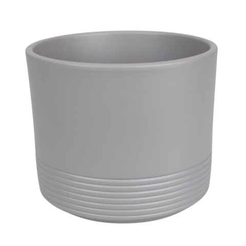 OSŁONKA CERAMICZNA KOMPLET 5SZT 12,8x15 SZARA MAT CYLINDER RILLE