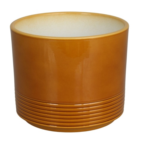 OSŁONKA CERAMICZNA KOMPLET 5SZT 12,8x15 MIODOWA LAZUR CYLINDER RILLE