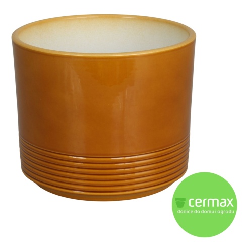 OSŁONKA CERAMICZNA KOMPLET 5SZT 12,8x15 MIODOWA LAZUR CYLINDER RILLE