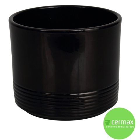 OSŁONKA CERAMICZNA KOMPLET 6SZT 11x12,5 CZARNA CYLINDER RILLE