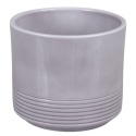 OSŁONKA CERAMICZNA KOMPLET 6SZT 11x12,5 SZARA LAZUR CYLINDER RILLE