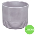 OSŁONKA CERAMICZNA KOMPLET 6SZT 11x12,5 SZARA LAZUR CYLINDER RILLE