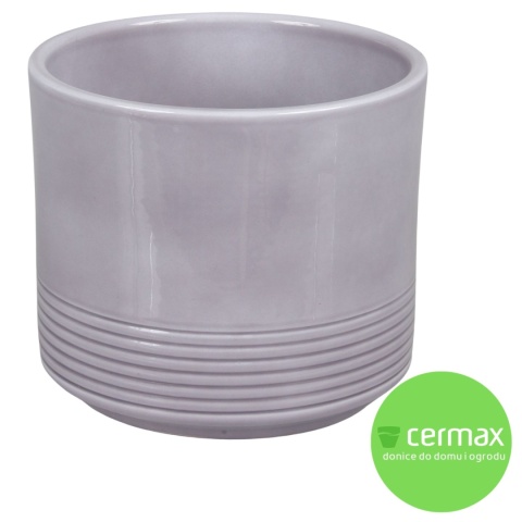 OSŁONKA CERAMICZNA KOMPLET 6SZT 11x12,5 SZARA LAZUR CYLINDER RILLE