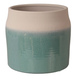 OSŁONKA CERAMICZNA TURKUSOWA 21xH:19,5 cm