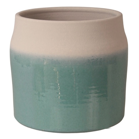 OSŁONKA CERAMICZNA TURKUSOWA 21xH:19,5 cm