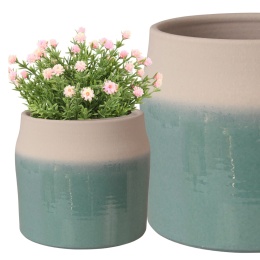 OSŁONKA CERAMICZNA TURKUSOWA 21xH:19,5 cm