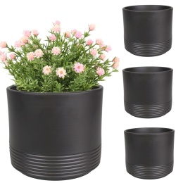 OSŁONKA CERAMICZNA KOMPLET 4SZT ANTRACYT MAT CYLINDER RILLE 992