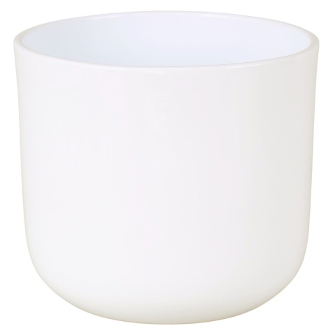 OSŁONKA DONICZKA CERAMICZNA BIAŁA 26,5xH:23,5 cm