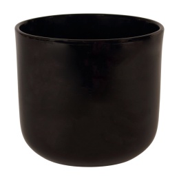 OSŁONKA DONICZKA CERAMICZNA CZARNA MATOWA 26,5xH:23,5 cm