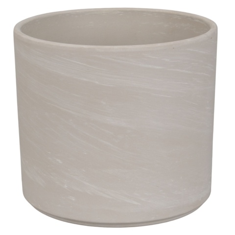 OSŁONKA DONICZKA CERAMICZNA PILLAR GRANIT OKRĄGŁA 21,6 x H:18 cm