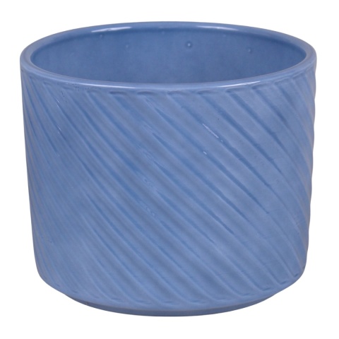 OSŁONKA NA DONICZKĘ DONICA CERAMICZNA OKRĄGŁA NIEBIESKA LAZUR KOMPLET 5SZT