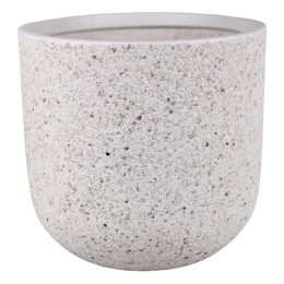 DONICA 40x42CM OGRODOWA MROZOODPORNA WYSOKA KAMIENNA BIAŁA