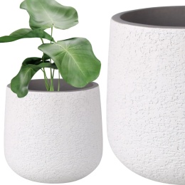 DONICA 50x55CM OGRODOWA DONICZKA MROZOODPORNA BIAŁA