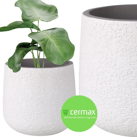 DONICA OGRODOWA DONICZKA MROZOODPORNA BIAŁA KOMPLET 3SZT