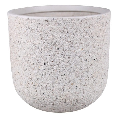 DONICA 57x61CM OGRODOWA MROZOODPORNA WYSOKA KAMIENNA BIAŁA