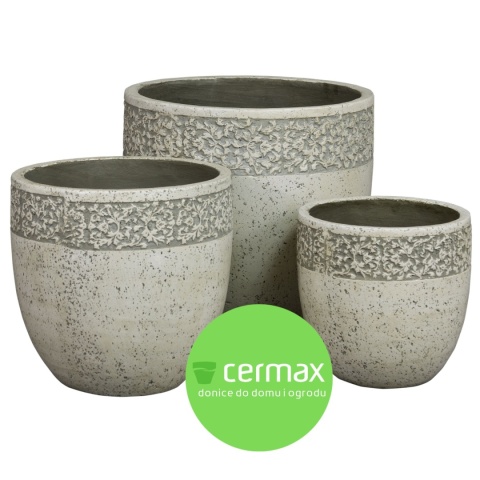 DONICA BETONOWA MROZOODPORNA BIAŁA LEKKI CEMENT KOMPLET 3SZT