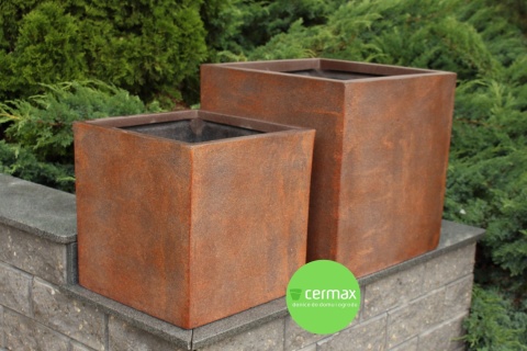 DONICA 40x40CM MROZOODPORNA OGRODOWA KWADRATOWA CORTEN