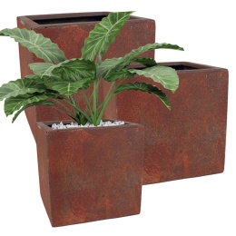 DONICA MROZOODPORNA KWADRATOWA CORTEN KOMPLET 3SZT