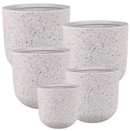 DONICA MROZOODPORNA WYSOKA KAMIENNA BIAŁA KOMPLET 5SZT.