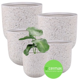 DONICA MROZOODPORNA WYSOKA KAMIENNA BIAŁA KOMPLET 5SZT.