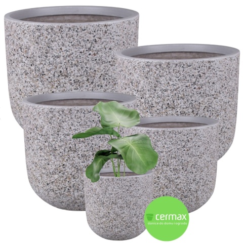 DONICA MROZOODPORNA WYSOKA KAMIENNA SZARA KOMPLET 5SZT.