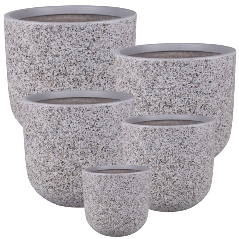 DONICA MROZOODPORNA WYSOKA KAMIENNA SZARA KOMPLET 5SZT.