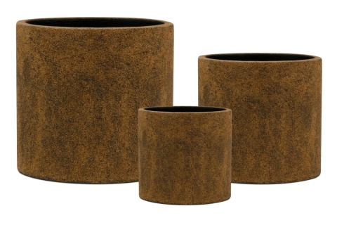 DONICA OGRODOWA DONICZKA CYLINDER MROZOODPORNA KOMPLET 3 SZTUK