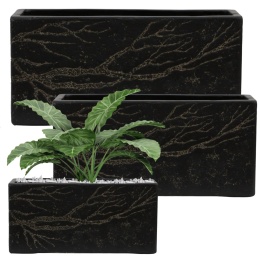 DONICA OGRODOWA DONICZKA PROSTOKĄTNA MROZOODPORNA KOMPLET 3 SZTUK