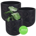 DONICA OGRODOWA DONICZKA KWADRATOWA MROZOODPORNA KOMPLET 3 SZTUK