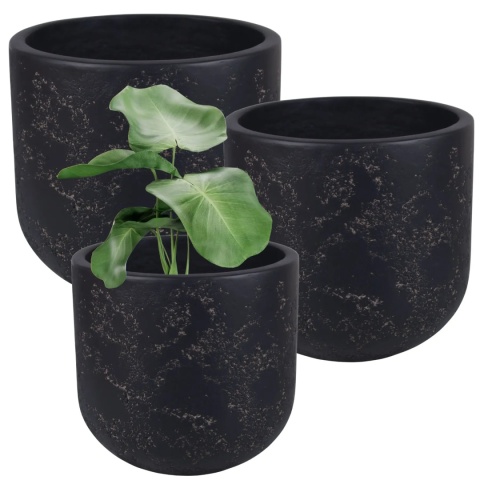 DONICA OGRODOWA DONICZKA KWADRATOWA MROZOODPORNA KOMPLET 3 SZTUK