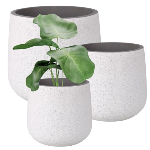 DONICA OGRODOWA DONICZKA MROZOODPORNA BIAŁA KOMPLET 3SZT