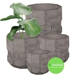 DONICA OGRODOWA DONICZKA MROZOODPORNA BRĄZOWA KOMPLET 5SZT