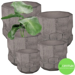 DONICA OGRODOWA DONICZKA MROZOODPORNA BRĄZOWA KOMPLET 5SZT