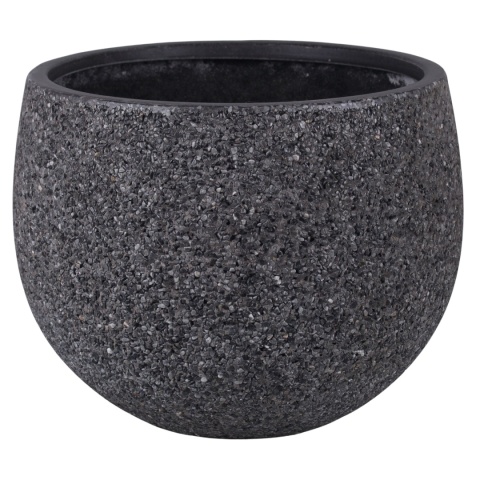 DONICZKA MROZOODPORNA OGRODOWA NA ZEWNĄTRZ GRAFITOWA NA TARAS DEKORACJA KAMIENNA ROCKY