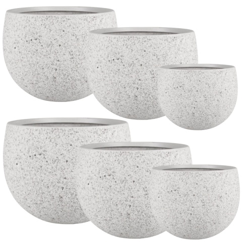 DONICA ROCKY MROZOODPORNA NISKA KAMIENNY BIAŁY KOMPLET 6SZT.