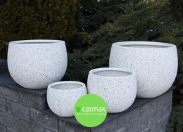 DONICA ROCKY MROZOODPORNA NISKA KAMIENNY BIAŁY KOMPLET 6SZT.