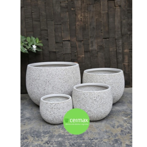 DONICA ROCKY MROZOODPORNA NISKA KAMIENNY BIAŁY KOMPLET 6SZT.