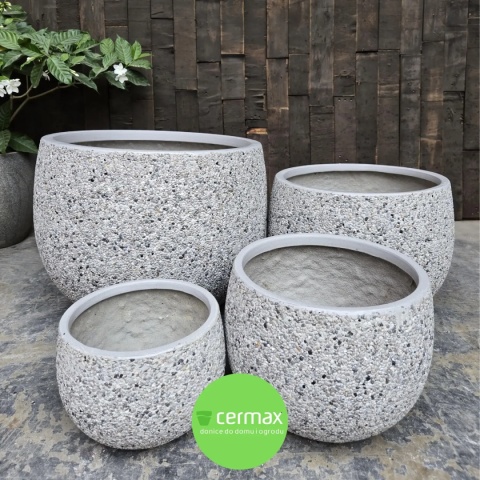 DONICA ROCKY MROZOODPORNA NISKA KAMIENNY SZARY KOMPLET 4SZT.