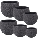 DONICA ROCKY MROZOODPORNA OGRODOWA KAMIENNA GRAFITOWA KOMPLET 6SZT. OGRODOWA DEKORACJA ZESTAW 6SZT NA OGRÓD NA TARAS DONICZKA DUŻA MASYWNA CIĘŻKA