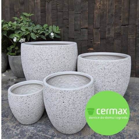 DONICA ROCKY MROZOODPORNA WYSOKA KAMIENNY BIAŁY H:34x34cm
