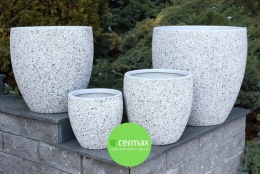 DONICA ROCKY MROZOODPORNA WYSOKA KAMIENNY SZARY KOMPLET 4SZT.