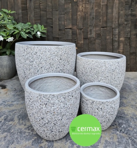 DONICA ROCKY MROZOODPORNA WYSOKA KAMIENNY SZARY KOMPLET 4SZT.