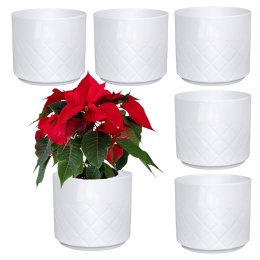 OSŁONKA CERAMICZNA BIAŁA 12,5 x 11,5 cm KOMPLET 6 SZT.