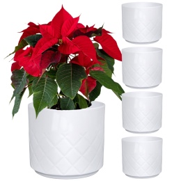 OSŁONKA CERAMICZNA BIAŁA 14,5 x 12 cm KOMPLET 5 SZT