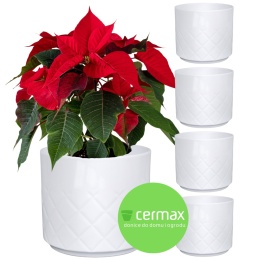 OSŁONKA CERAMICZNA BIAŁA 14,5 x 12 cm KOMPLET 5 SZT