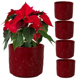 OSŁONKA CERAMICZNA CZERWONA 14,5 x 12 KOMPLET 5 SZT