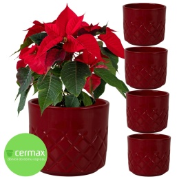 OSŁONKA CERAMICZNA CZERWONA 14,5 x 12 KOMPLET 5 SZT